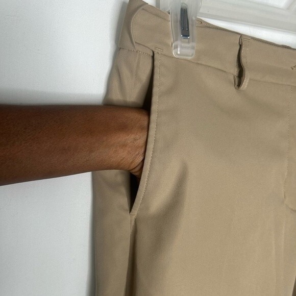 Lands’ End Outfitters Women’s Khaki Tan Beige Solid Straight Leg Stretch Size 8 - Picture 11 of 17